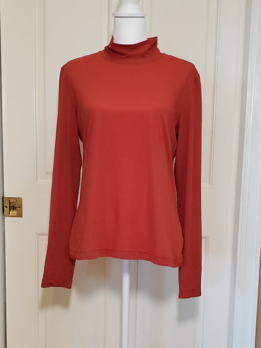 St. John mock turtleneck Large rust color